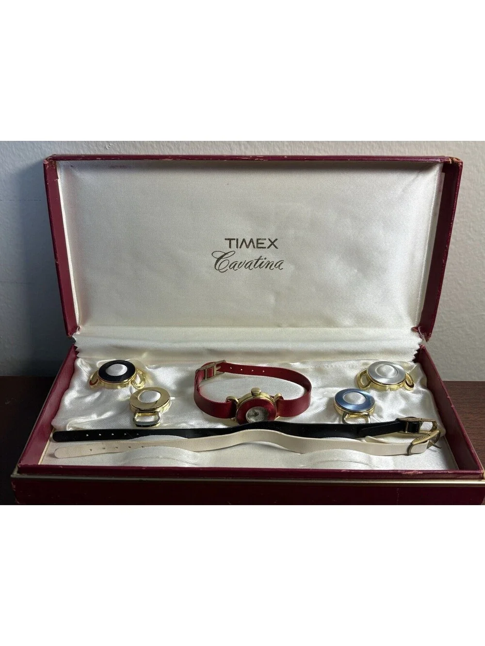 Vintage TIMEX Cavatina Ladies Watch and Kit Set w/Bands and Bezels